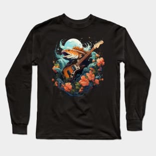 Salmon Playing Guitar Long Sleeve T-Shirt